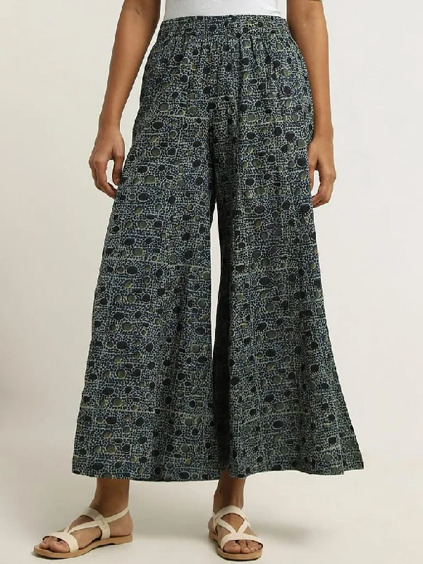 Sports Style Utsa Multicolor Polka Dotted Palazzos