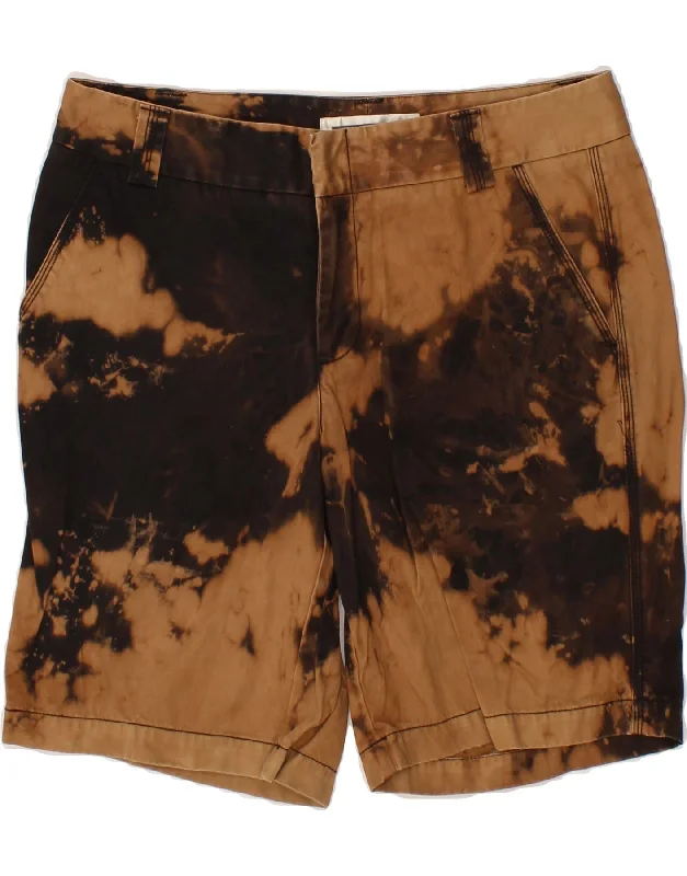 High Street Series DOCKERS Womens Chino Shorts US 8 Medium W30  Brown Tie Dye Cotton