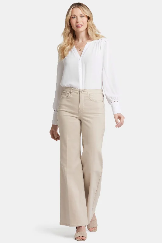 Simple Design Mia Palazzo Jeans - Feather
