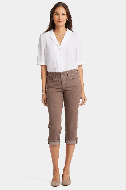 High Street Fashion Marilyn Straight Crop Jeans  - Dark Wood