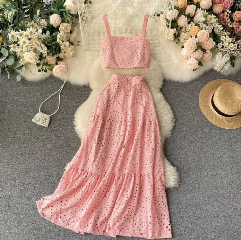 Soft Textures Corea Eyelet Coord Set