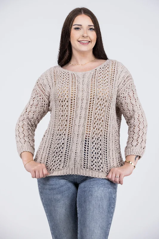 Fresh And Fashionable Didn't Know I Knitted You Women's Open Knit Sweater