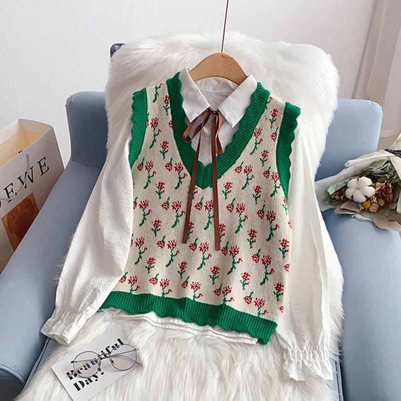 Stretch Design New design sense of knitted vest  5144