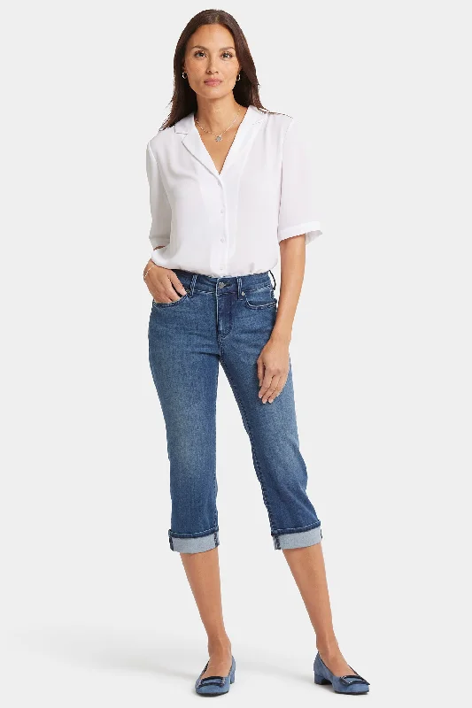Fashion Wear Marilyn Straight Crop Jeans In Petite - Blue Ridge