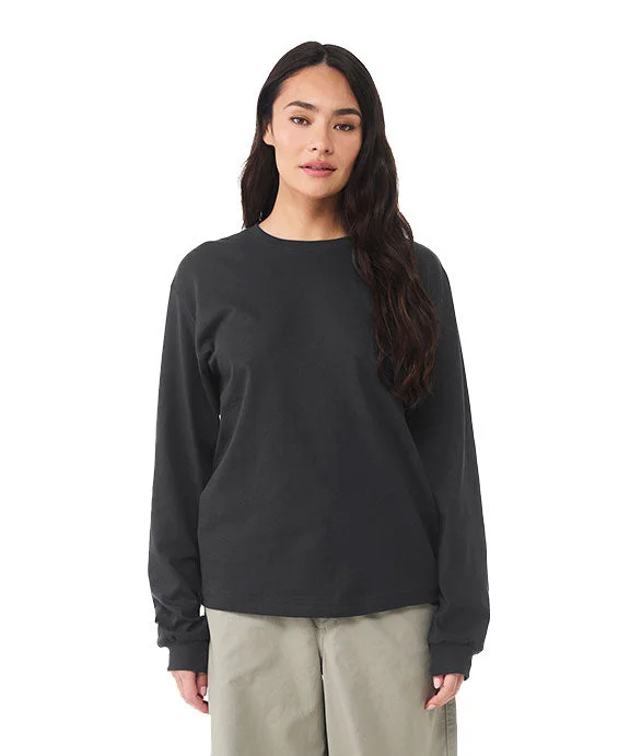 European And American Style 3511 - Bella + Canvas Unisex 6 oz Heavyweight Long-Sleeve T-Shirt | Dark Grey