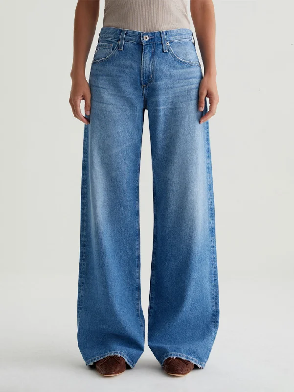 End Of The Year Adria Low Rise Wide Jean - Flashback