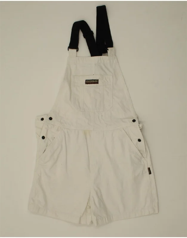 New Products NAPAPIJRI Womens Dungarees Shorts Large W34  White Cotton