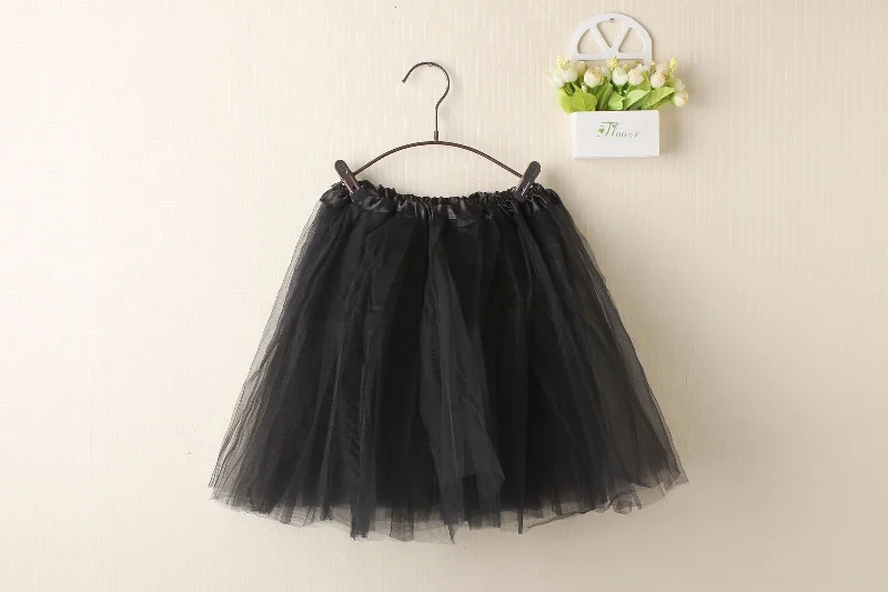 Warm Wear New Adults Tulle Tutu Skirt Dressup Party Costume Ballet Womens Girls Dance Wear, Black, Kids