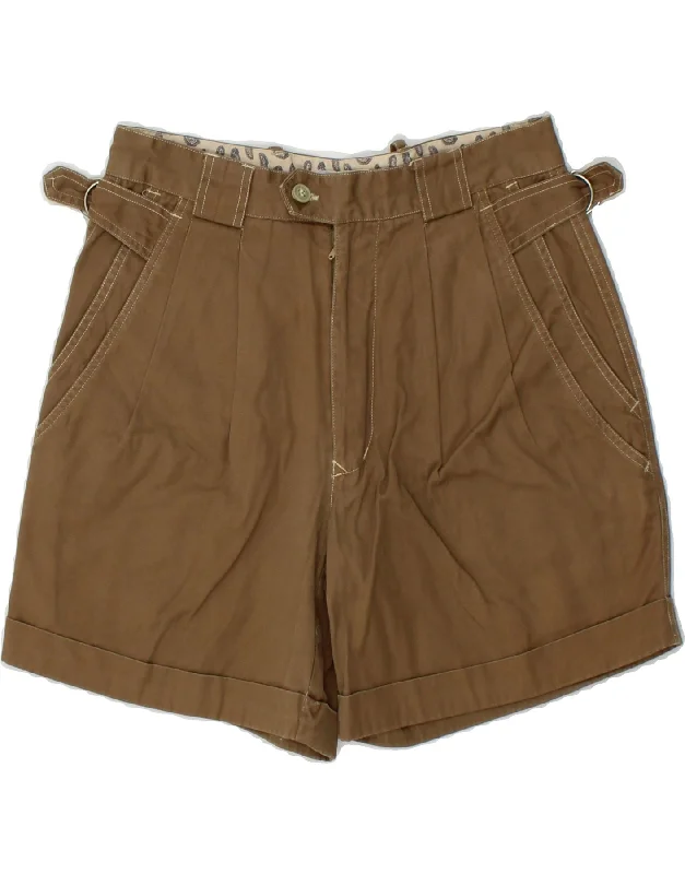 Black And White Style BALLOON Womens Pegged Casual Shorts IT 44 Medium W28  Brown Cotton