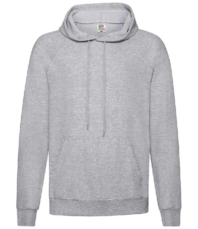 Printed pattern Fruit of the Loom Lightweight Hooded Sweatshirt | Heather Grey