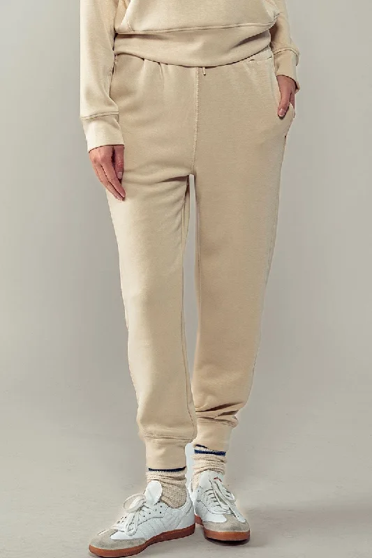 Free And Comfortable Trend:Notes Women's Jeans Waistband Jogger Pants