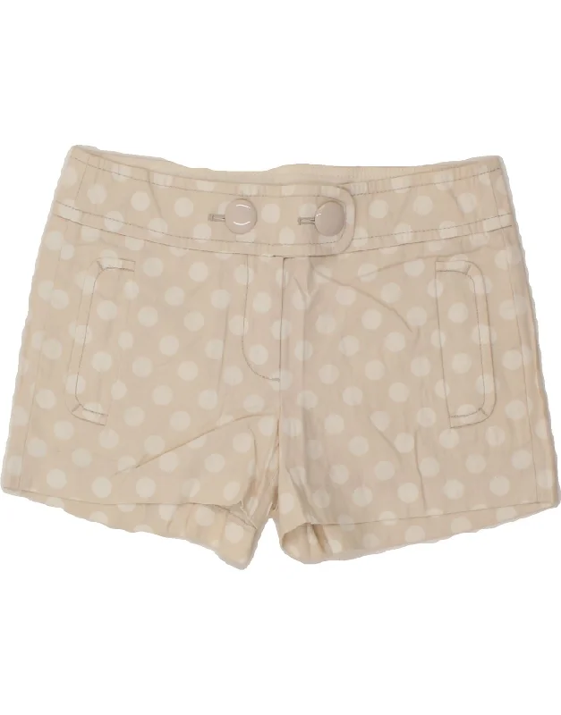 Energy Plan J. CREW Womens Casual Shorts US 2 XS W28  Beige Polka Dot Cotton