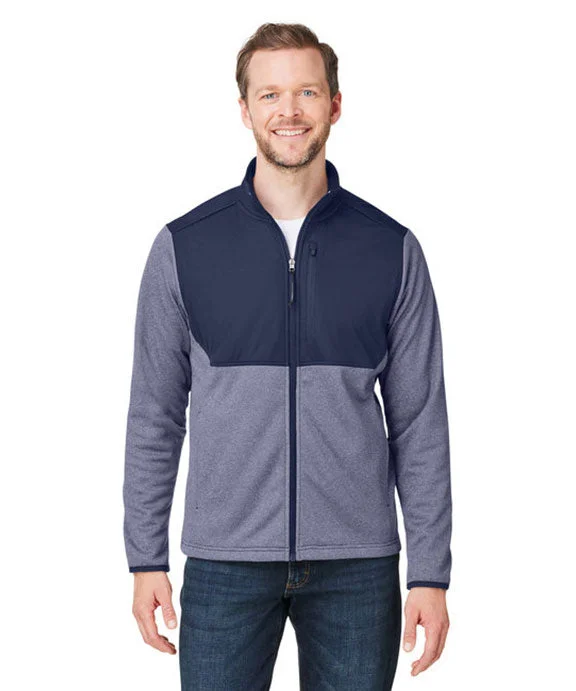 Autumn Selection CE74 - Core 365 Mens Venture Heathered Stripe Hybrid Jacket | Classic Navy/White