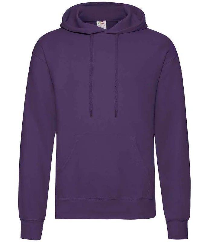 Comfy Pants Fruit of the Loom Classic Hooded Sweatshirt | Purple