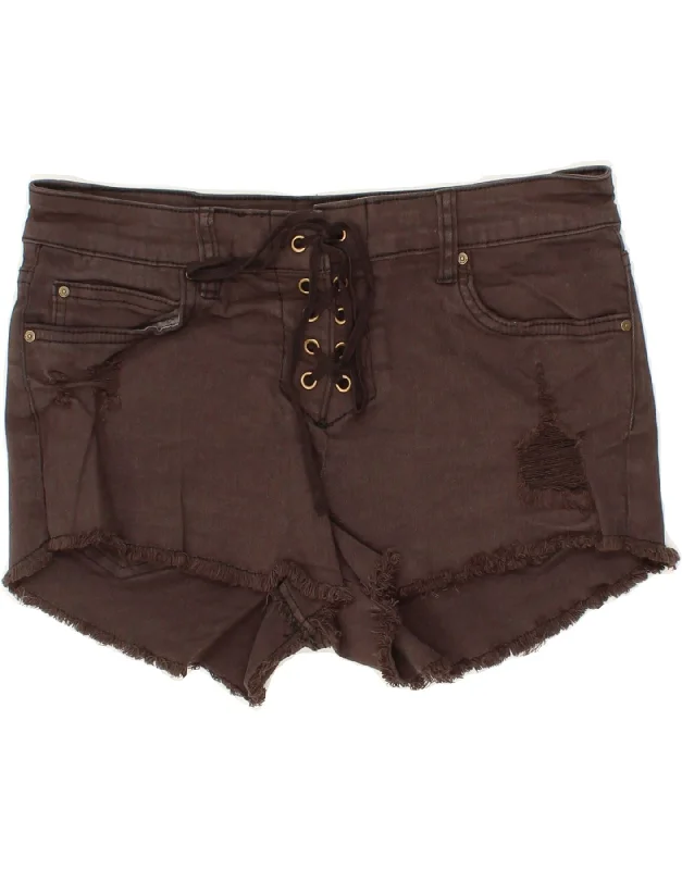 High Street Style BILLABONG Womens Distressed Denim Shorts W27 Small Black