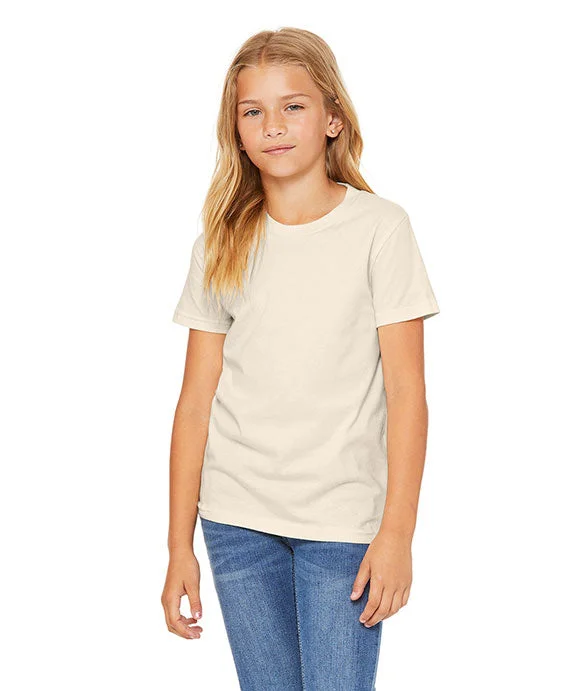 Single-shoulder Neck Design 3001Y - Bella + Canvas Youth Jersey T-Shirt | Natural