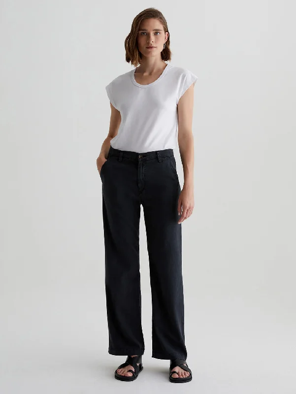 Easy Fashion Caden Straight Trouser - Sulfur Black