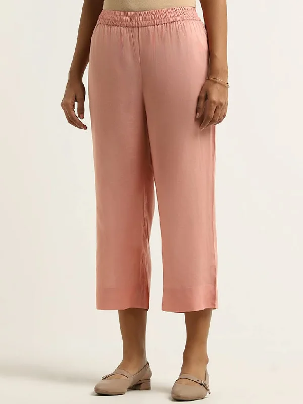 Minimal Classic Zuba Peach Mid-Rise Palazzos