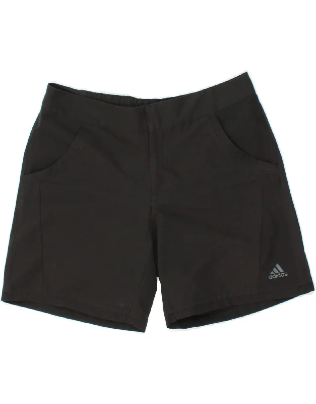 Smart Comfort ADIDAS Womens Casual Shorts UK 12 Medium W30  Black Polyester