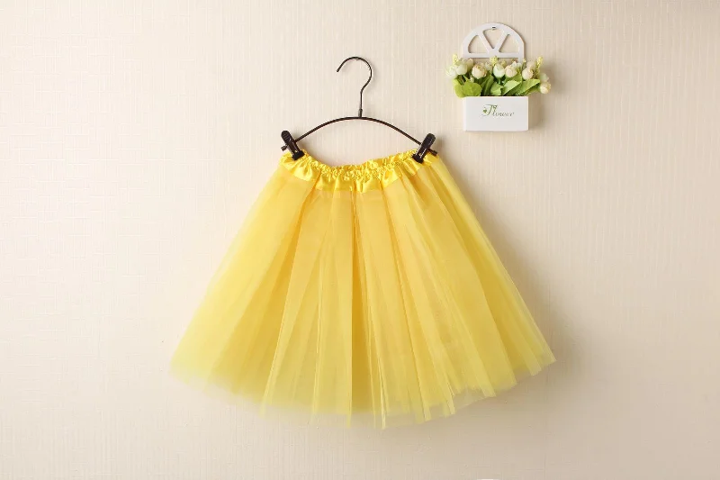 Sports Jumpsuit New Adults Tulle Tutu Skirt Dressup Party Costume Ballet Womens Girls Dance Wear, Yellow, Adults