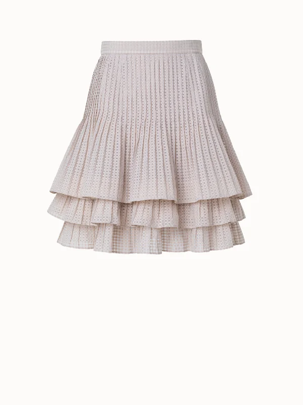 Trendy Items Short A-Line Triple Layer Plissé Skirt