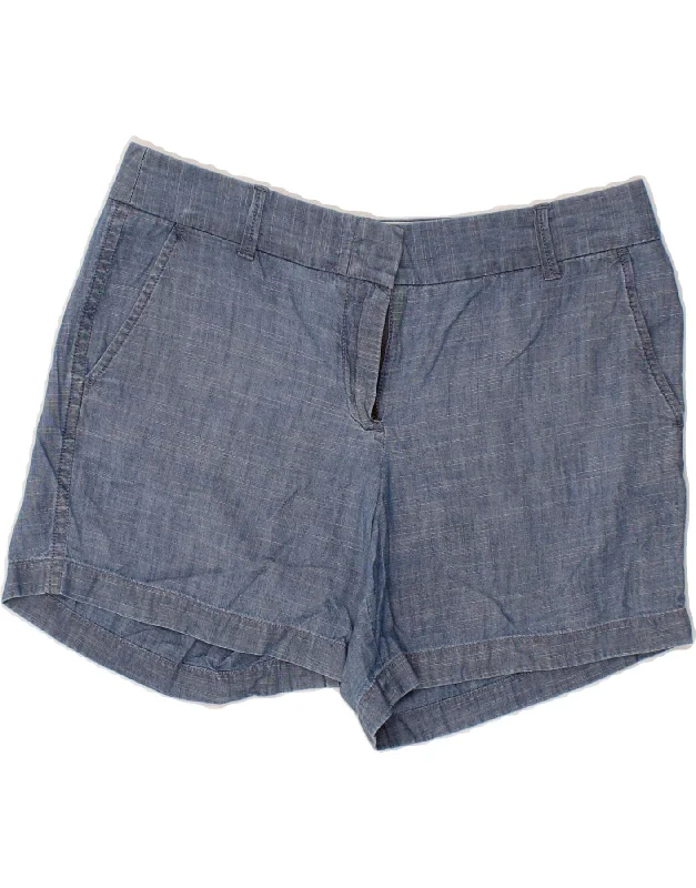 Soft Wear J. CREW Womens Chino Shorts US 8 Medium W32 Navy Blue Cotton