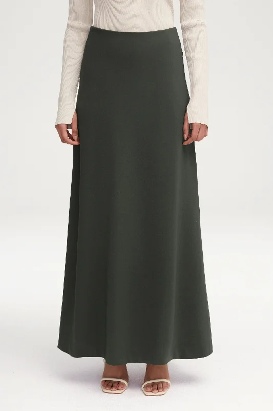 Sports Jacket Essential Jersey A-Line Maxi Skirt - Dark Forest