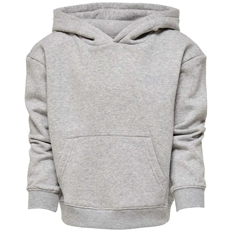 High-quality Styles Kids ONLY Light Grey Melange Every Life Small Logo Noos Hoodie