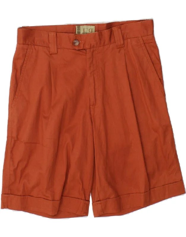 Effortless Comfort EUROPEAN PROJECT Womens Chino Shorts IT 46 Large W32  Orange Cotton