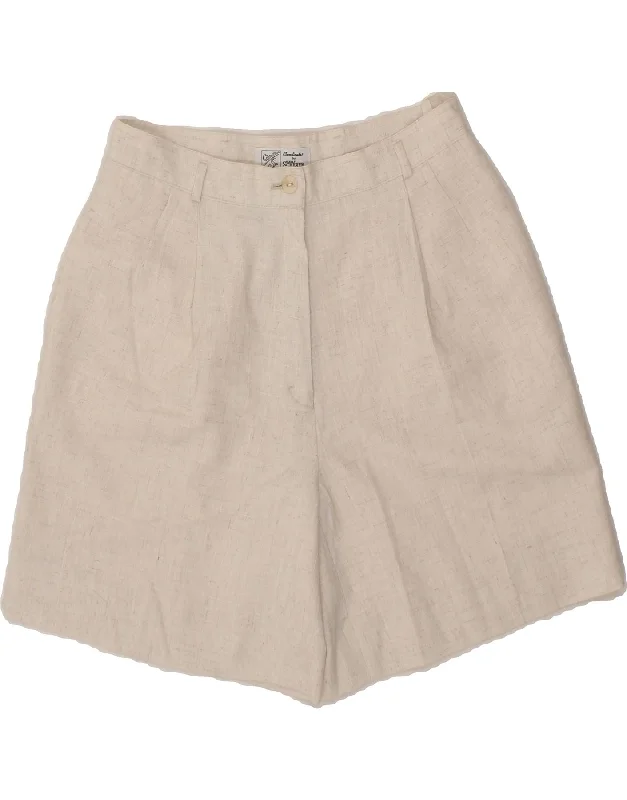 Warm and substantial VINTAGE Womens High Waist Chino Shorts UK 12 Medium W28 Beige Polyester