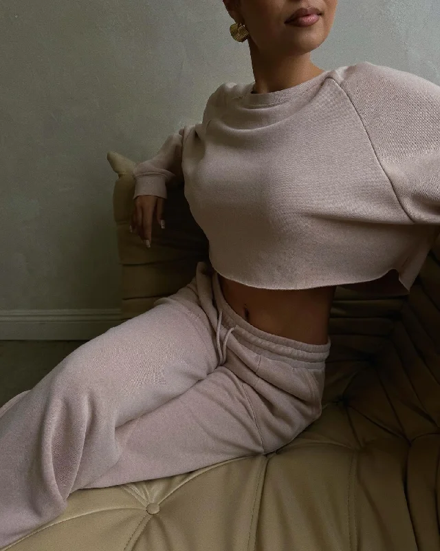 Casual And Versatile Cozy Moments Crop Sweater - Nude