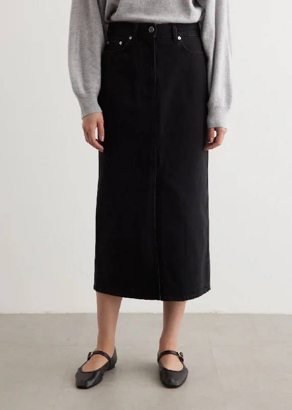 Trendy Comfort Rona Long Denim Skirt