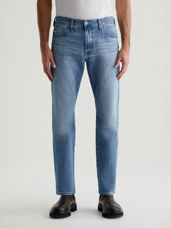 Embroidered Letters Everett Slim Straight Jean - Cascade
