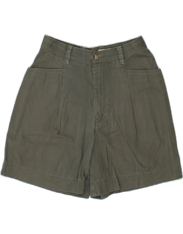 Sports outdoor style EDDIE BAUER Womens High Waist Casual Shorts US 10 Large W28 Grey Cotton