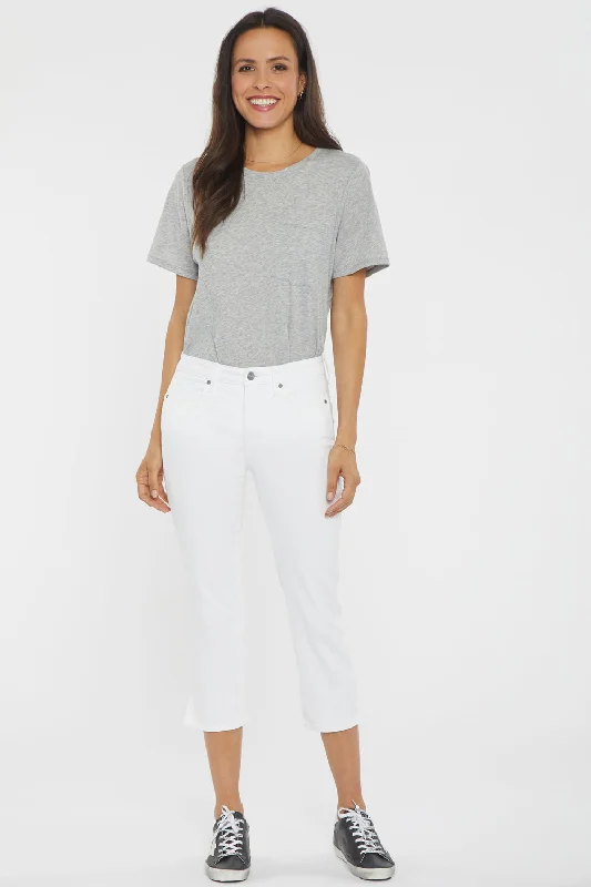 Relaxed Fit Chloe Capri Jeans - Optic White