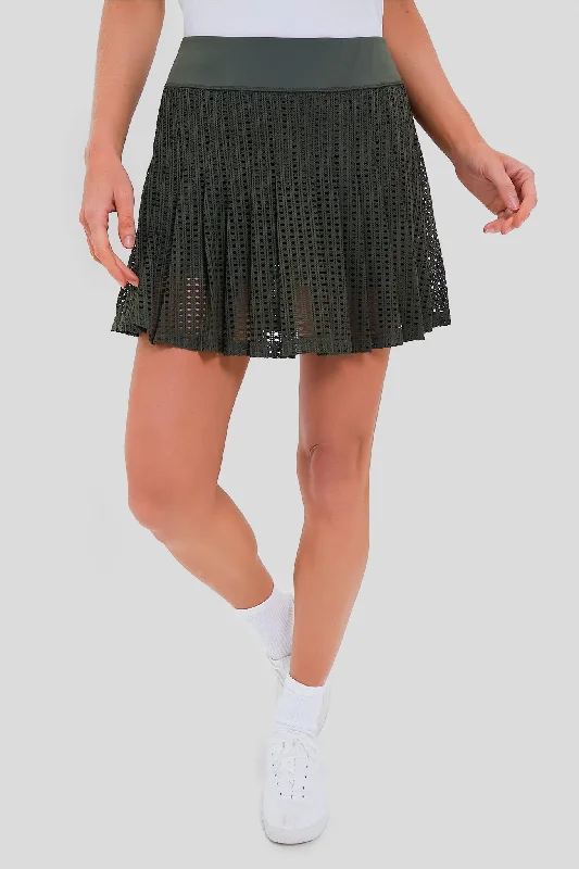 Outdoor Trend Army Green Cane 15 Inch Williams Tennis Skirt