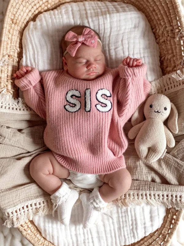 Fashionable Prints Sis Knit Sweater, Amour