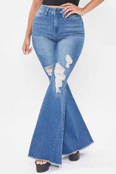 Casual Comfort YMI Jeanswear Women's Jeans High-Rise Extreme Flare