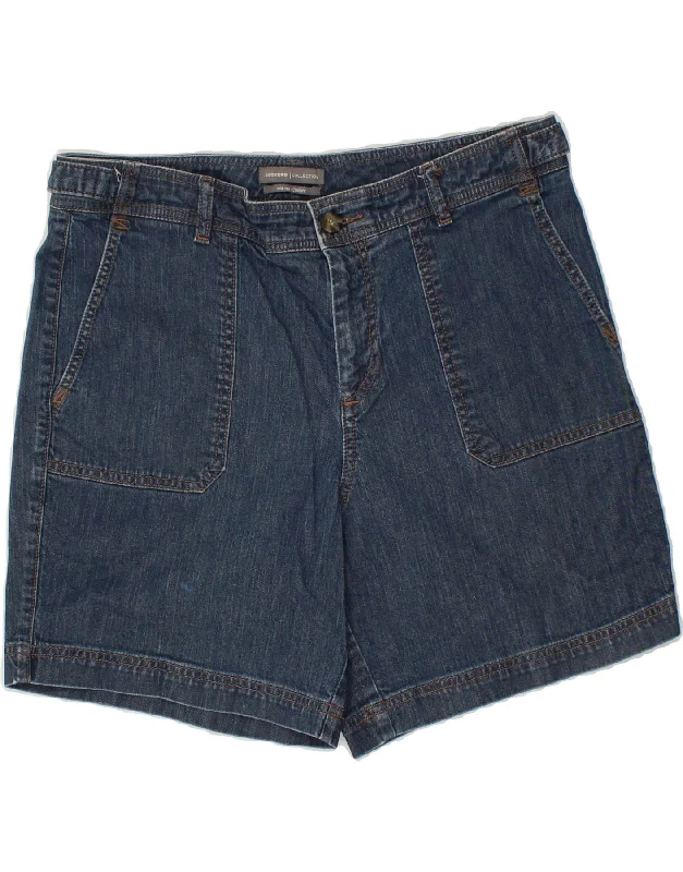 Elegant Style DOCKERS Womens Curvy Mid Rise Denim Shorts US 14 XL W34  Blue Cotton