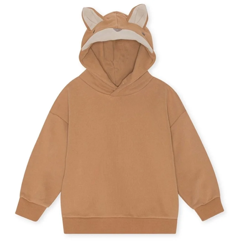 Cozy Vibes Konges Sløjd Lou Animal Hoodie Toasted Coconut