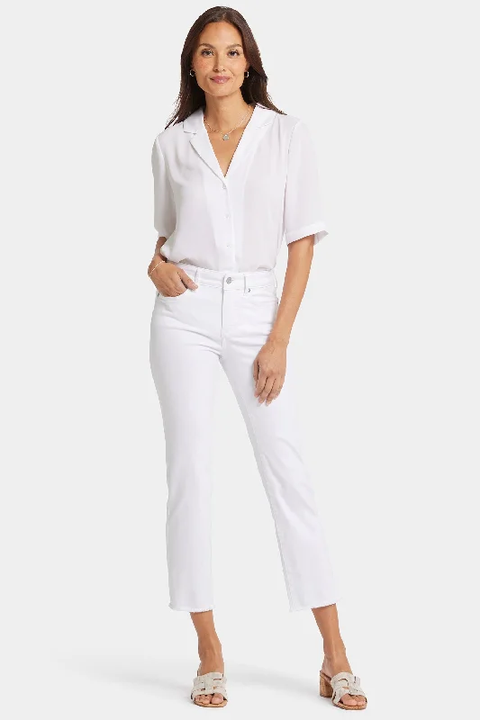 Personalized Wear Marilyn Straight Ankle Jeans In Petite - Optic White