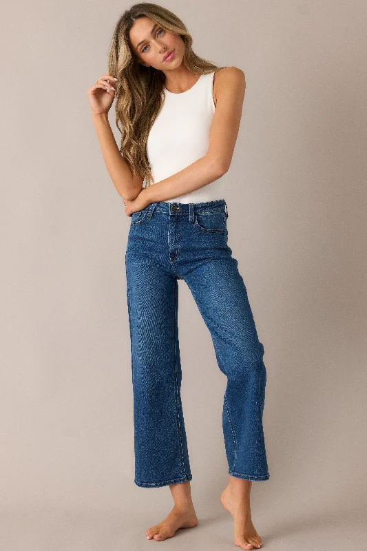 Integrated Design Always First Dark Wash Wide Leg Jeans