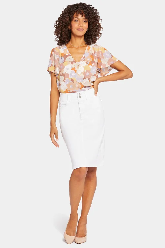 Cozy Fit High Waist Skirt - Optic White