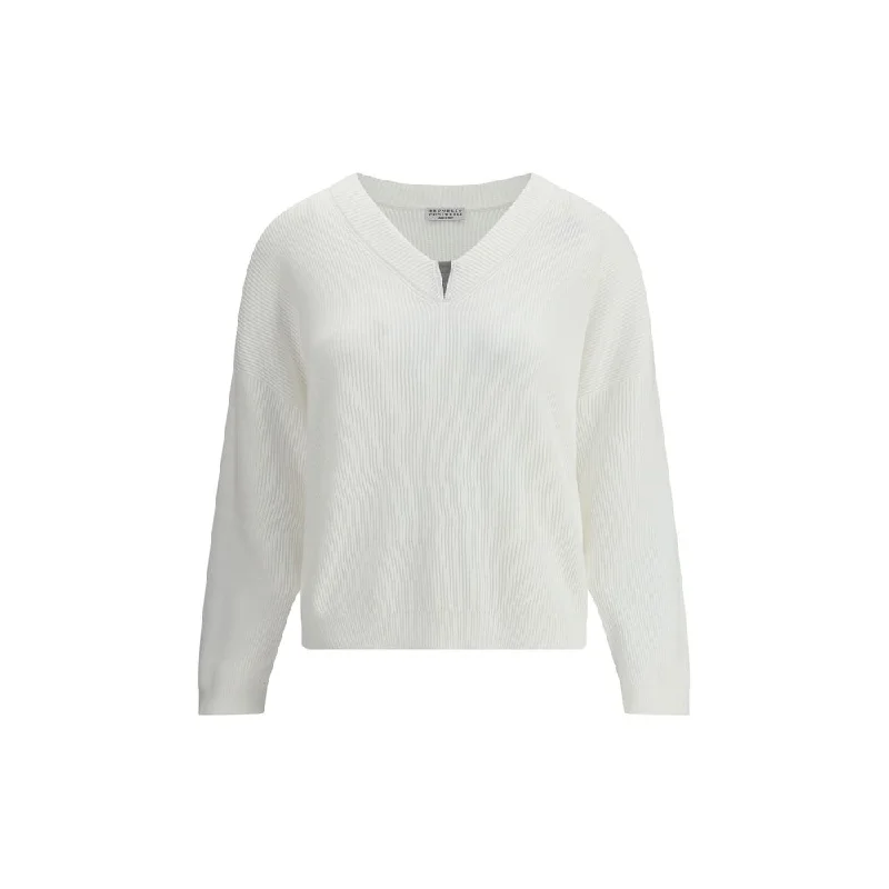 Weekend Wear Brunello Cucinelli V-neck Women's Sweater