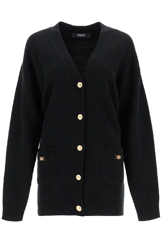 Fashion Expert Versace Women's Boxy Wool And Cashmere Cardigan