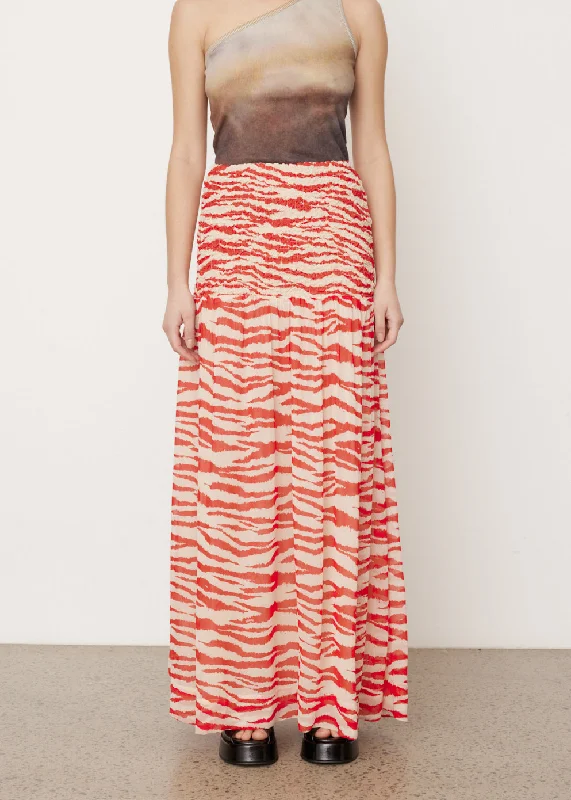 Cozy Layers Georgette Maxi Smock Skirt