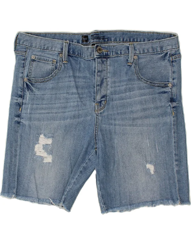 Leisure Travel MOSSIMO Womens Boyfriend Distressed Denim Shorts US 14 XL W36 Blue Cotton