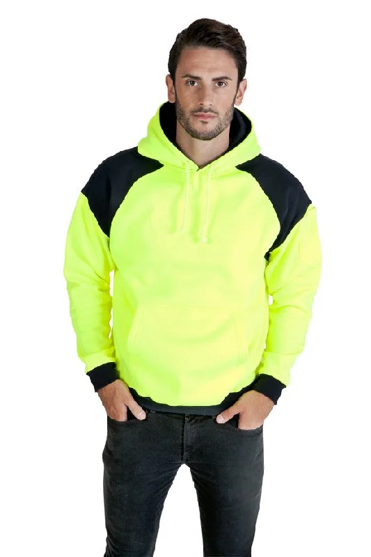 Warm and substantial Ramo Mens' Contrast Fleece Hoodie (F303HPW)