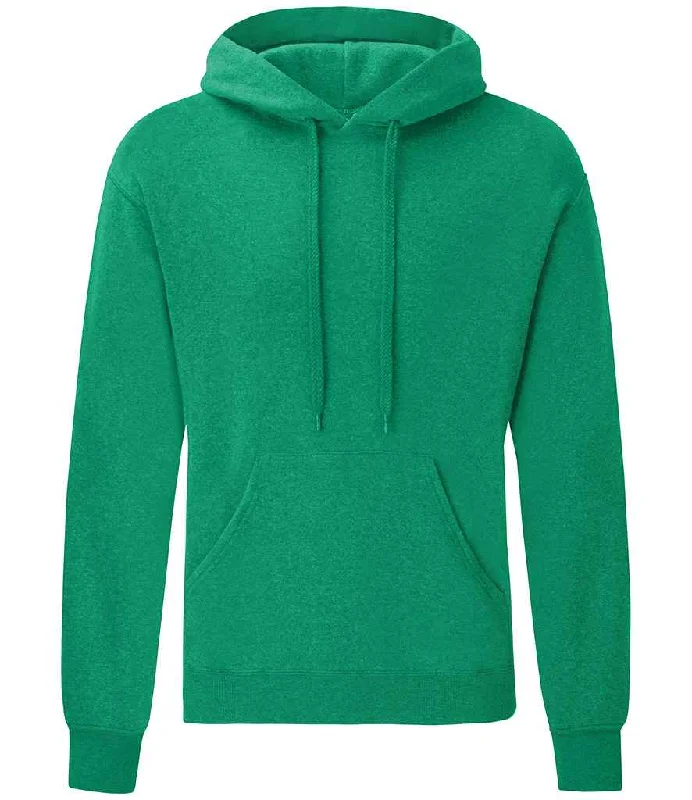 Soft Comfort Fruit of the Loom Classic Hooded Sweatshirt | Heather Green
