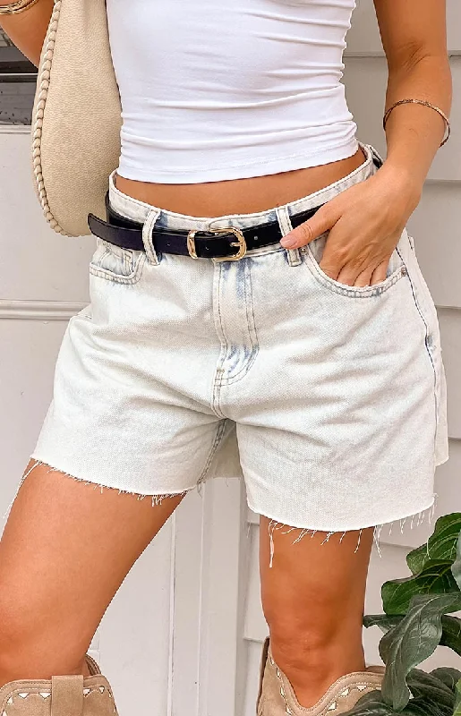 Trendy Items Annette Acid Wash Denim Shorts